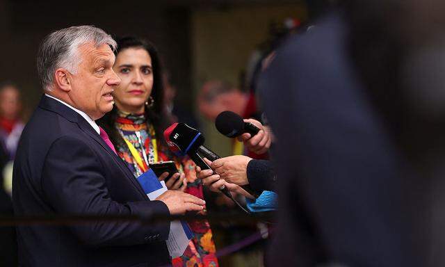 Ungarns Ministerpräsident Viktor Orbán  in Brüssel.