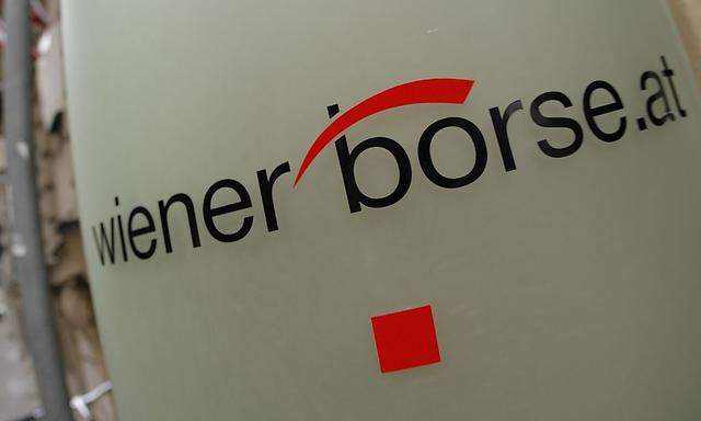 The Vienna Stock Exchange (Wiener Boerse) logo is displayed next to the company's street entrance in Vienna