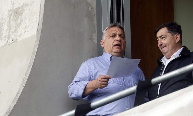 Ungarns Premier Viktor Orbán und der zum Magnaten mutierte Ex-Installateur Mészáros.