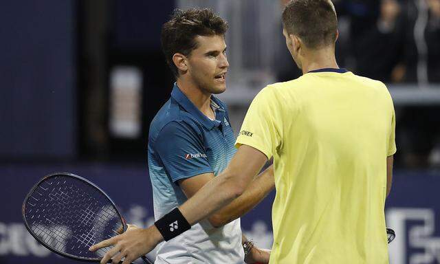 Dominic Thiem muss sich in Miami Hubert Hurkacz geschlagen geben.