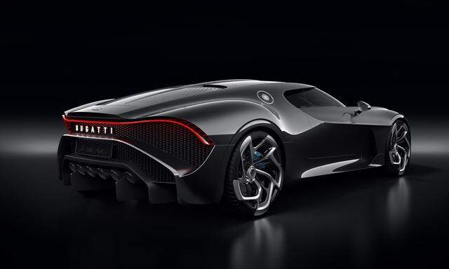 Einzelstück Bugatti La Voiture Noire: Huldigung mit leicht sinistrem Touch, enthüllt Anfang März in Genf.