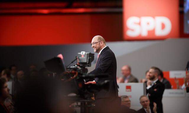 Martin Schulz beim SPD-Parteitag am Sonntag. Er führt die SPD in neue Umfragehöhen.