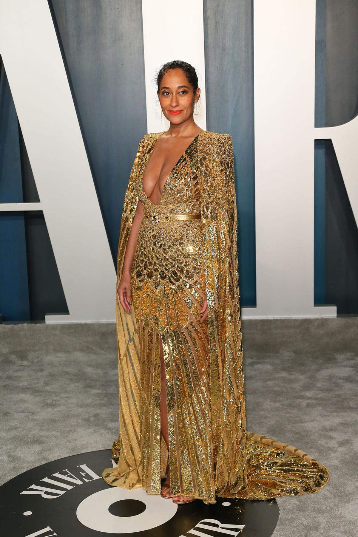 Mit der Oscar-Statue um die Wette glitzerte Trace Ellis Ross in Zuhair Murad.