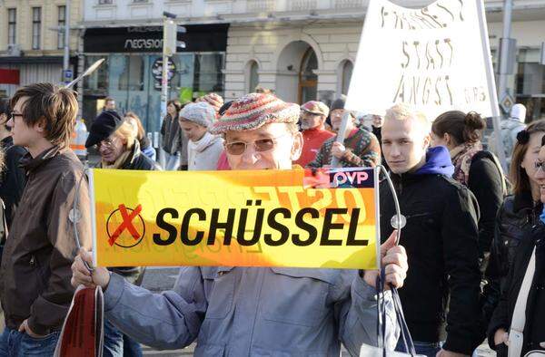 Dieser Demonstrant dürfte sich verirrt haben.