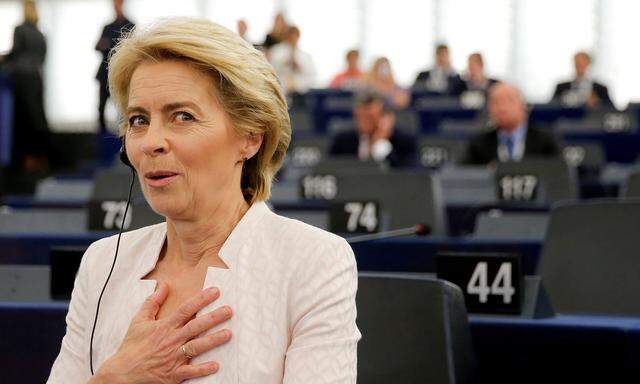 Ursula von der Leyen ist "überwältigt" von der großen Ehre, EU-Kommissionspräsidentin zu sein.