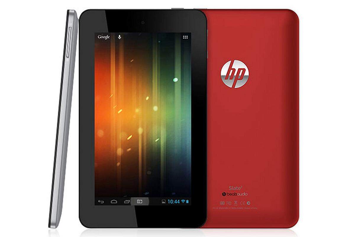 Der PC-Hersteller HP versucht sich an einem Android-Tablet. Das Gerät kostet nur rund 150 Euro und bietet ein 7-Zoll-Display, das wie das Acer Iconia B1 nur 1024 x 600 Pixel bietet. Der Dual-Core-Prozessor ist mit 1,6 Gigahertz etwas höher getaktet, der Speicher ist mit 8 Gigabyte aber nur halb so groß. Dieser lässt sich aber mit MicroSD-Karten erweitern.