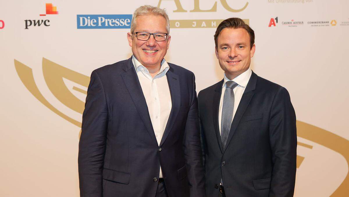 Medientreff: Kleine Zeitung-Geschäftsführer Thomas Spann und "Presse"-Geschäftsführer Rudolf Schwarz.