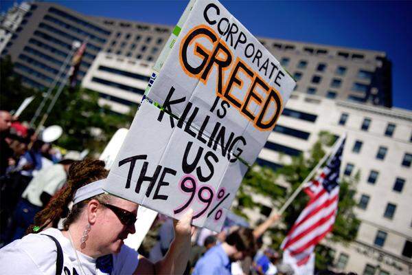 Ein Jahr "Occupy Wall Street": Am 17. September 2011 besetzten Demonstranten die Wall Street. Sie protestierten gegen die Macht der Banken.