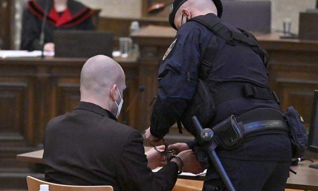 Der Angeklagte am ersten Verhandlungstag im Wiener Straflandesgericht