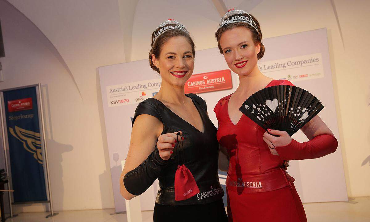 Die Casinos Austria-Glücksfeen empfingen die Gäste in der Casinos Austria Siegerlounge.