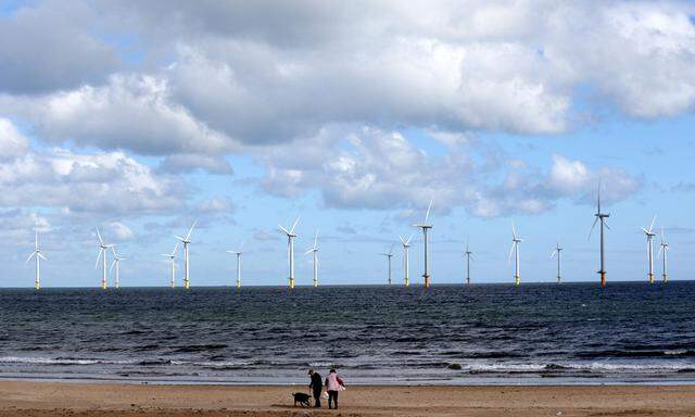 Ein Windpark in Redcar, im Nordosten der britischen Insel. So stellte sich London bisher die Lösung der Energiekrise vor. 