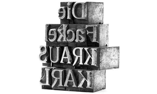 Die Lettern der „Fackel“. Kraus entschied sich bei seinen Drucklettern für die damals moderne Römische Antiqua.