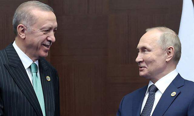 Erdogan und Putin im Oktober. Am heutigen Sonntag wollen die beiden wieder Gespräche führen.