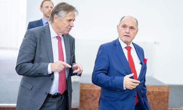 Verfahrensrichter Wolfgang Pöschl und der Vorsitzende des U-Ausschusses, Wolfgang Sobotka. (Archivbild) 