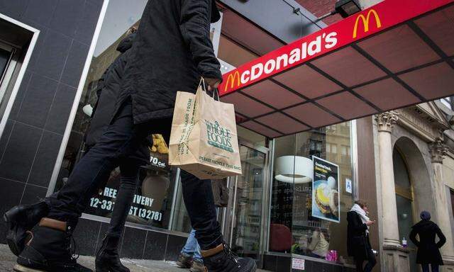 McDonald's Golden Arches are seen at the Union Square location in New York