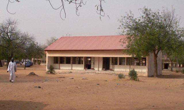 A view shows the school in Dapchi in the northeastern state of Yobe, where dozens of school girls went missing after an attack on the village by Boko Haram