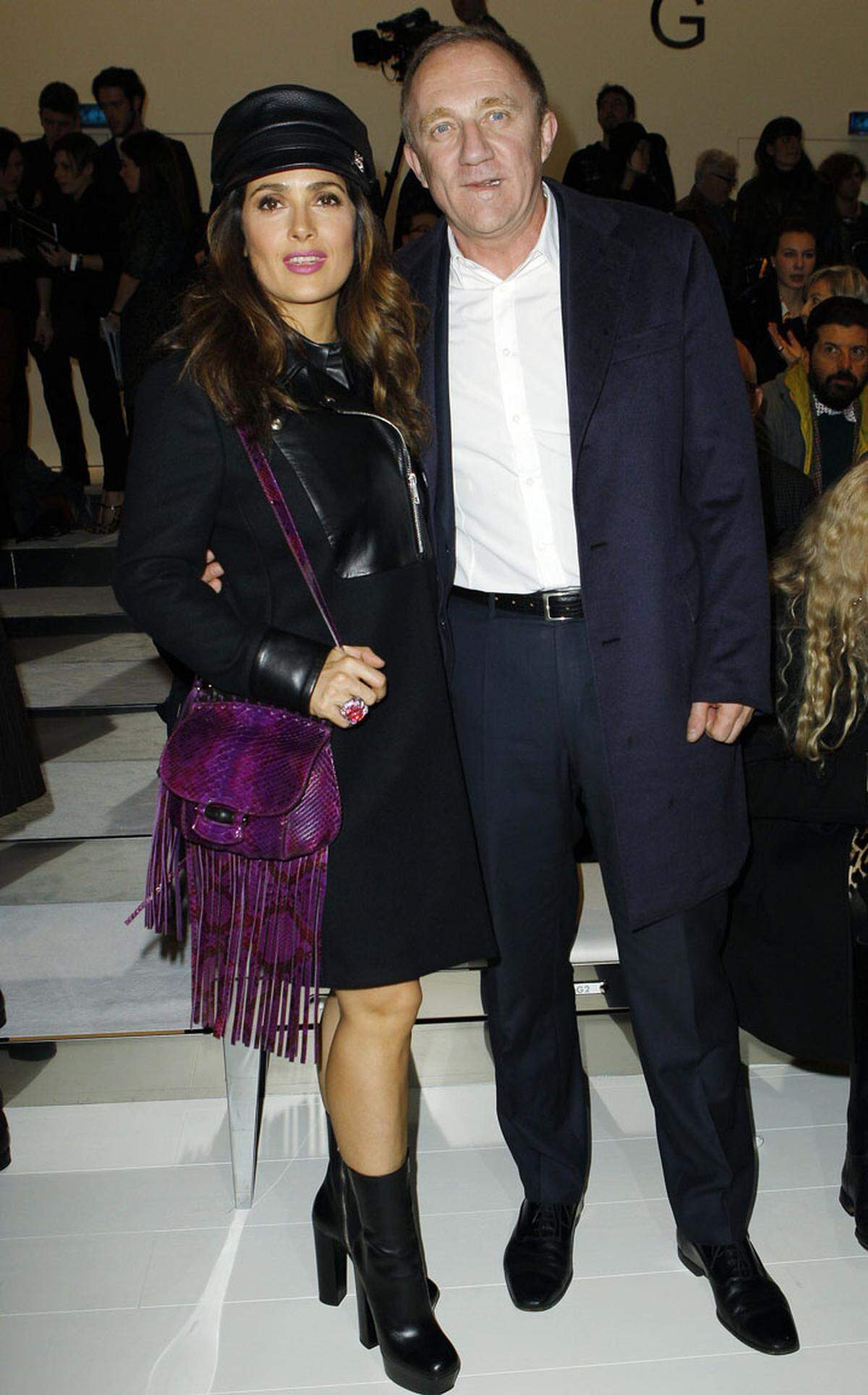 Salma Hayek und Ehemann François-Henri Pinault  sorgten bei Gucci  für prominenten Aufputz.