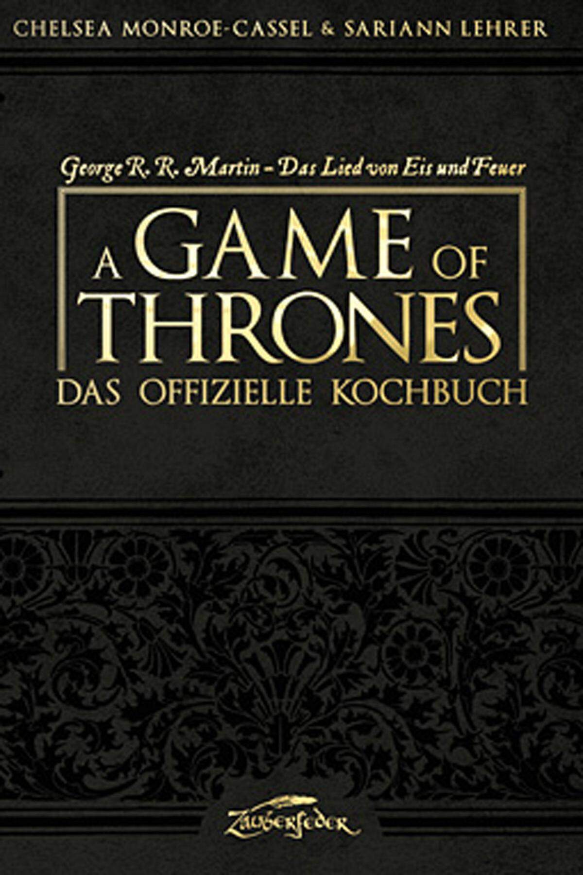"A Game of Thrones – Das offizielle Kochbuch" von Chelsea Monroe-Cassel & Sariann Lehrer erscheint ab 1. August 2013 im Zauberfeder Verlag. 224 Seiten, ISBN 978-3-938922-43-9, 24,90 Euro.