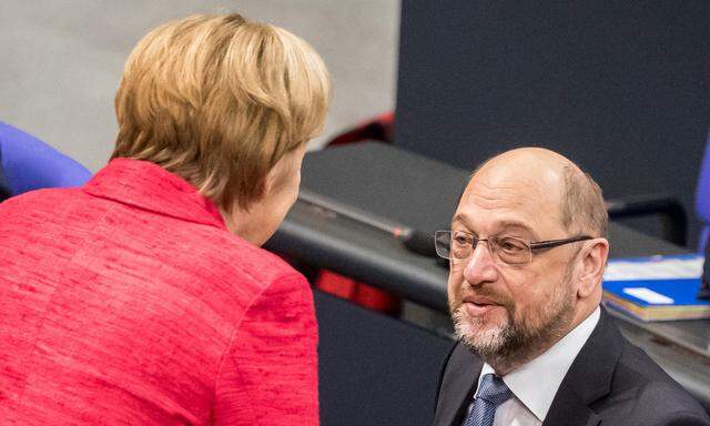 Angela Merkel und Martin Schulz.