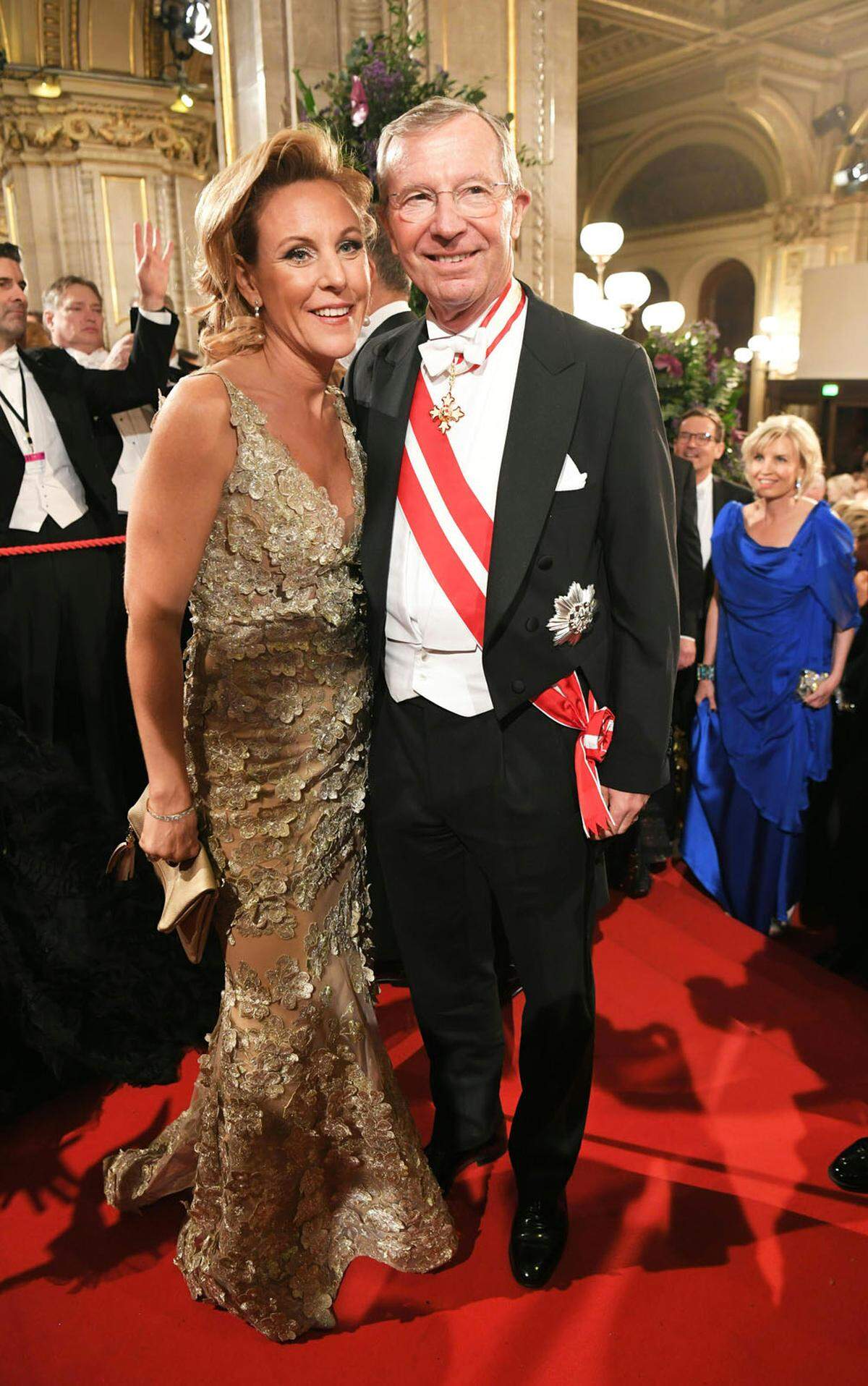 Salzburgs LH Wilfried Haslauer (ÖVP) mit Ehefrau Christina.