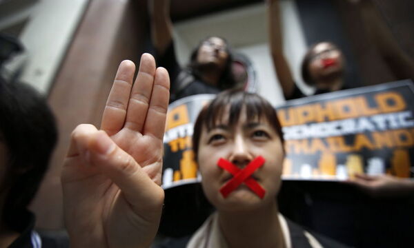 PHILIPPINES PROTEST THAILAND MARTIAL RULE 