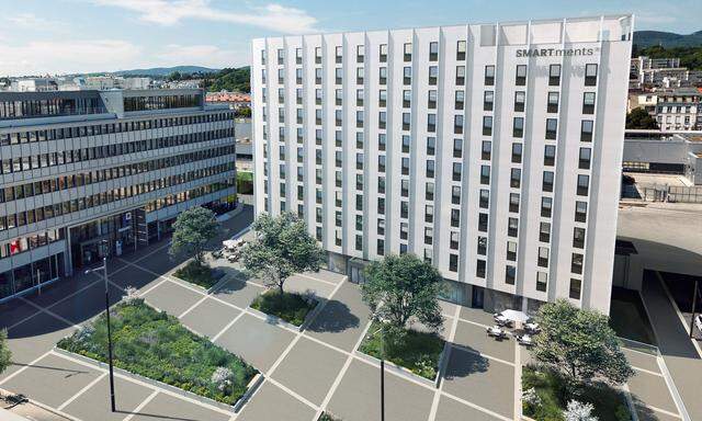 Strabag Real Estate und GBI realisieren derzeit 313 Mikroappartements beim Bahnhof Heiligenstadt im 19. Wiener Bezirk.