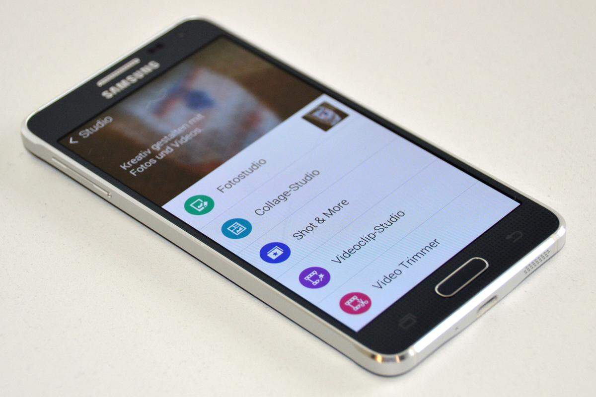 Samsung stattet seine Smartphones traditionell mit etlichen Zusatz-Apps aus. Recht neu ist ein Kreativ-Studio, das etwa die Bearbeitung von Bildern und Videos ermöglicht.