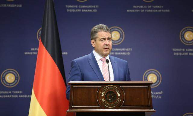 170605 ANKARA June 5 2017 German Foreign Minister Sigmar Gabriel speaks during a joint new