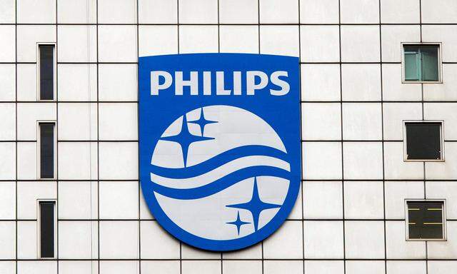 A Philips logo is seen at Philips headquarters in Amsterdam