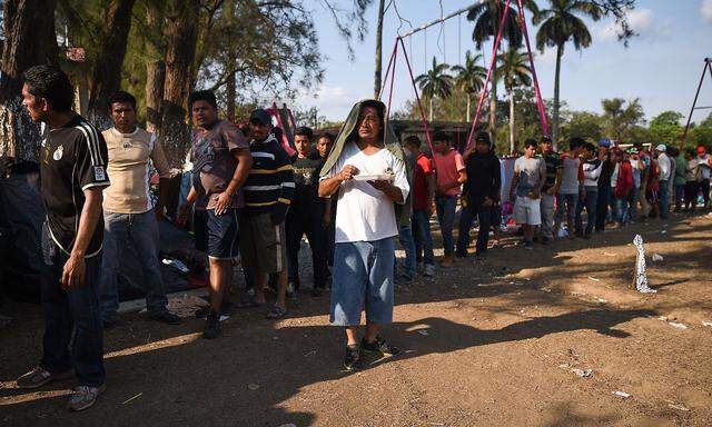 Stopp in Matias Romero in Mexiko. Die USA wird der Migrantenkonvoi nun doch nicht erreichen.