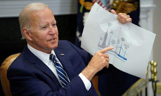 Joe Biden Ende Juni. Sein Klimaschutzpaket schrumpfte zwar kräftig, es ist aber noch immer das größte der US-Geschichte.