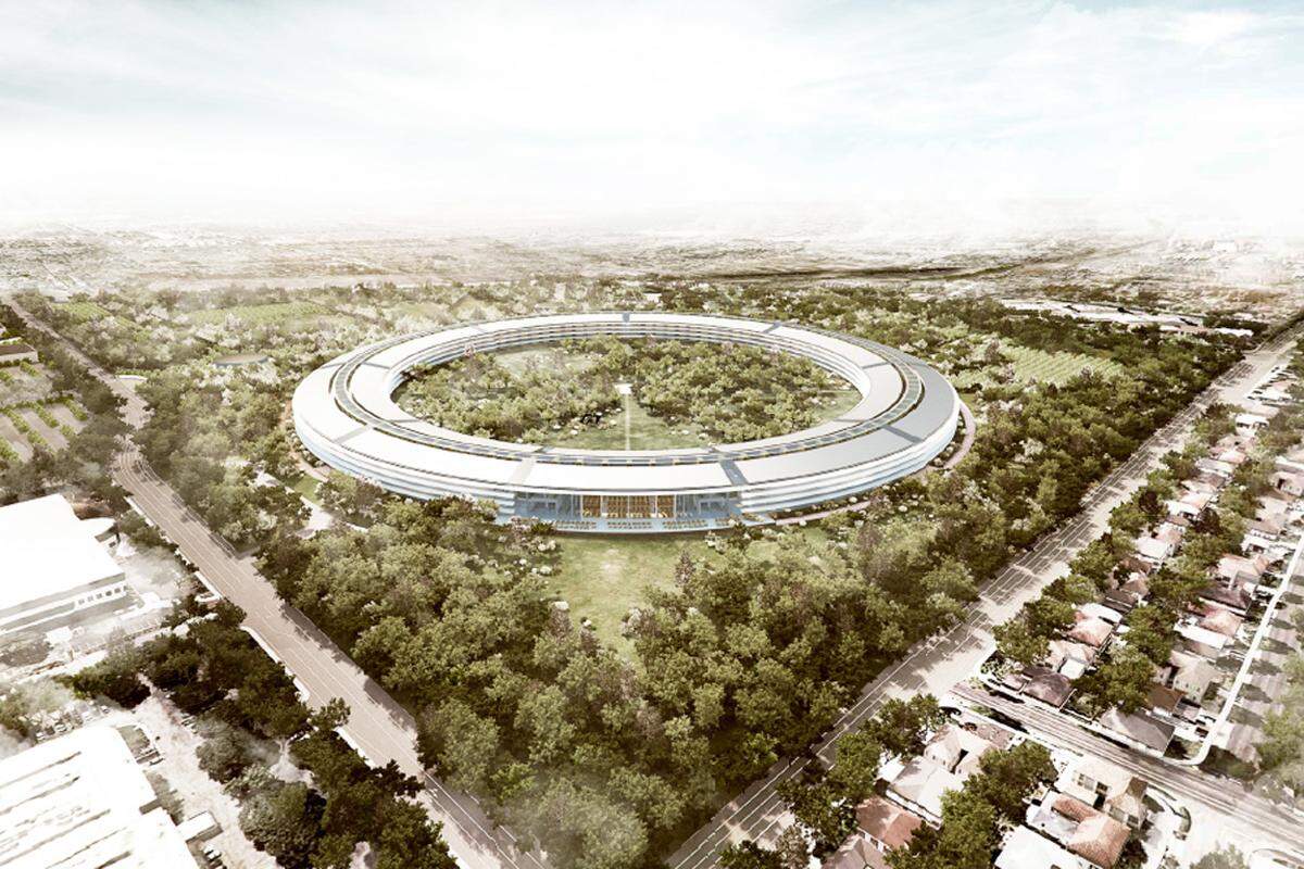 "Raumschiff", "UFO" oder doch "ein Ring, um sie zu knechten"? Dieser ungewöhnliche Bau soll der neue Firmensitz von Apple werden. Dabei handelt es sich um ein Großprojekt, das bis 2015 abgeschlossen sein soll.