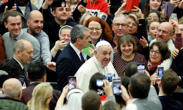 Pope Francis holds the weekly general audience at the Vatican