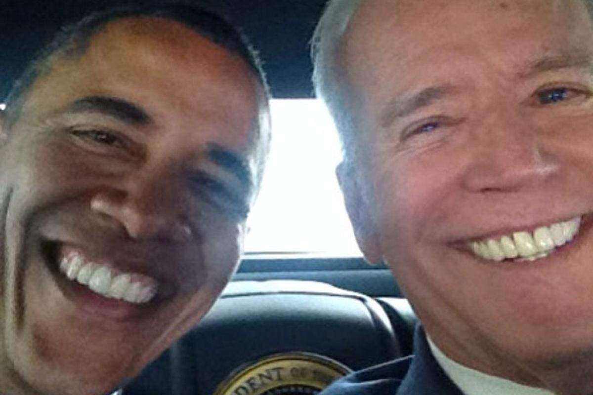 Sein erstes Selfie teilte er allerdings mit Präsident Barack Obama.