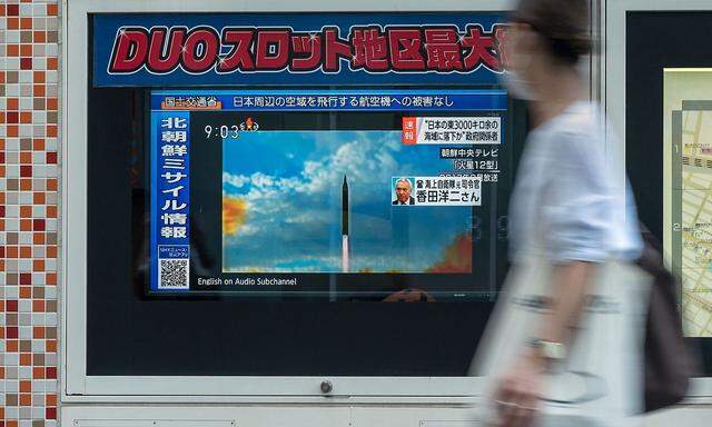 Neue Eskalationsstufe: Nordkorea testete diesmal eine Mittelstreckenrakete, die über Japan hinwegflog.