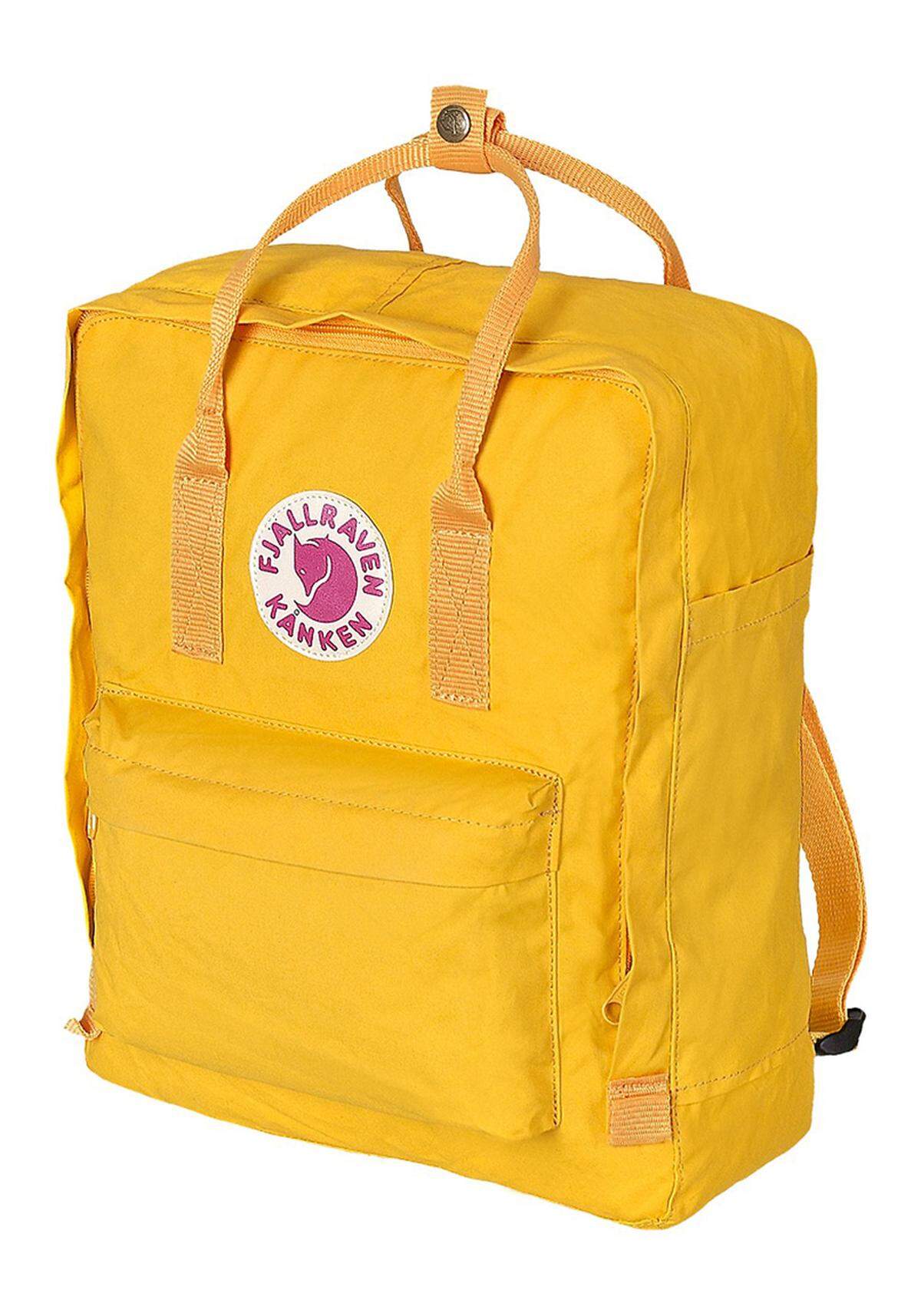 Nicht nur zu Ostern sollte man auf gelbe Accessoires setzen, so etwa auf den Rucksack von Fjällräven, 69,95 Euro.