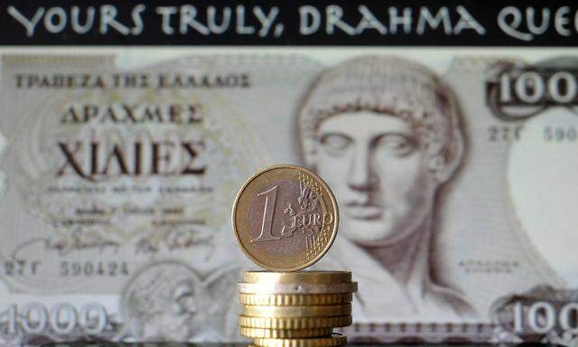Greek drachma and euro 09 07 2015 Slovenia The Greek drachma and the euro currency PUBLICATIONx