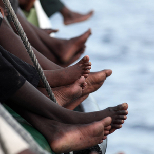 Seenotrettung von Bootsfl�chtlingen vor der libyschen K�ste Zivile Seenotrettung von Bootsfl�chtling