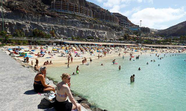 Der Strand von Amadores im Süden der Insel Gran Canaria.