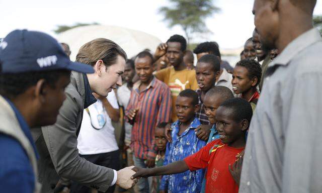 Bundeskanzler Sebastian Kurz besuchte das Camp in der ärmsten Region Äthiopiens.