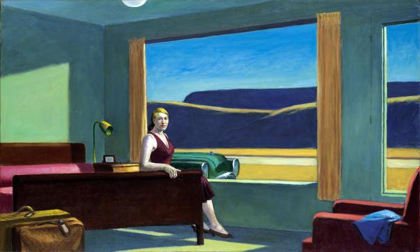 Eingecheckt im Niemandsland: „Western Motel“ von Edward Hopper (1957).