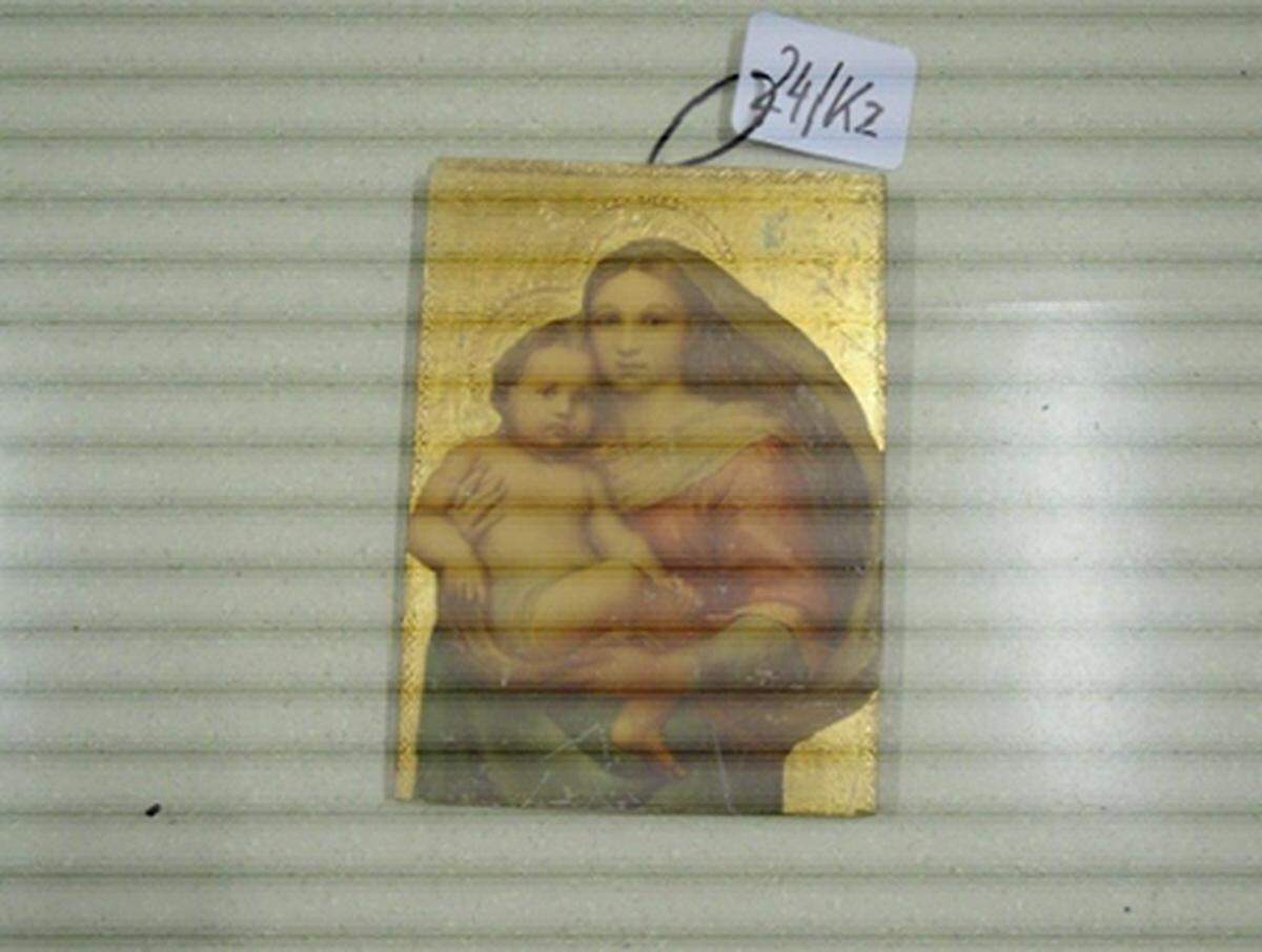 Diese Ikone „Madonna mit Kind“ misst 27mal 37 Zentimeter.