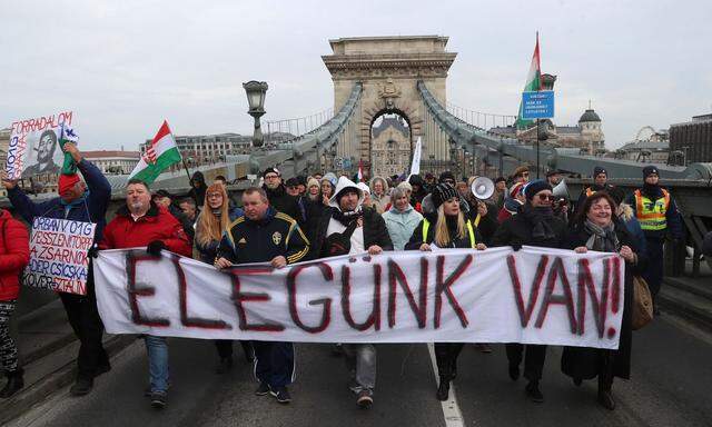 Demonstrationen in Budapest