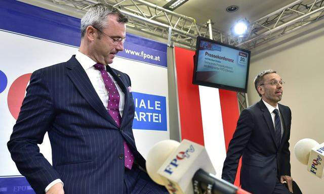 Gleiches Ziel, unterschiedliche Zugänge: Norbert Hofer (l.) und Herbert Kickl wollen den Absturz der FPÖ bei der Nationalratswahl verhindern.