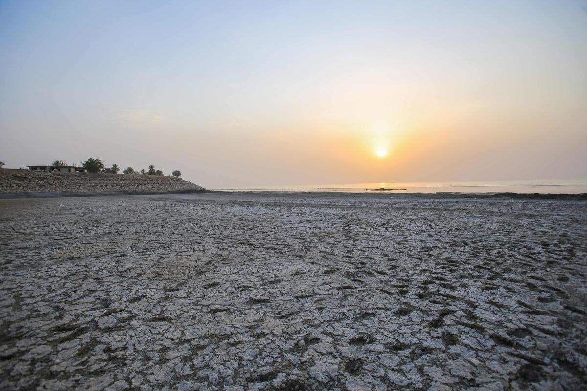 13. August. Der Habbaniyya-See in der irakischen Provinz Anbar ist von einer schweren Dürre betroffen.