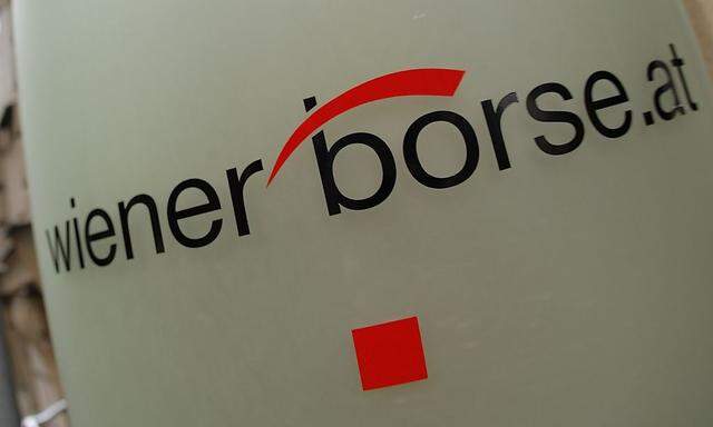 The Vienna Stock Exchange (Wiener Boerse) logo is displayed next to the company's street entrance in Vienna