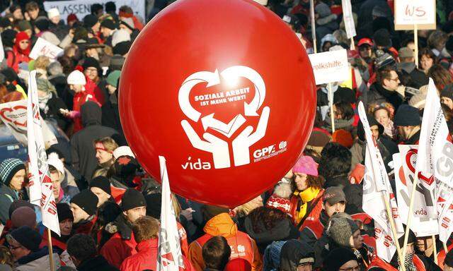 Symbolbild Streik der Gewerkschaft Vida. 