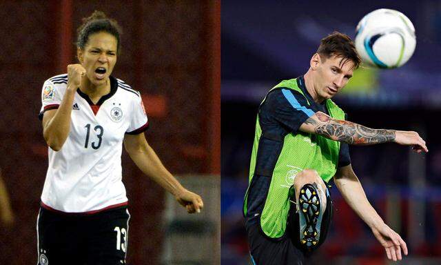 Celia Sasic und Lionel Messi 