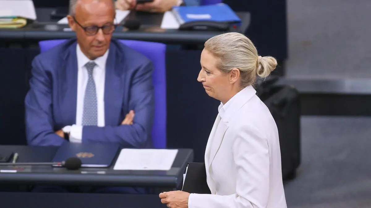 Clash between Merz and Weidel in the German Bundestag