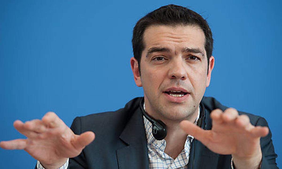 Alexis Tsipras, der Vorsitzende des linken griechischen Wahlbuendnisses Syriza